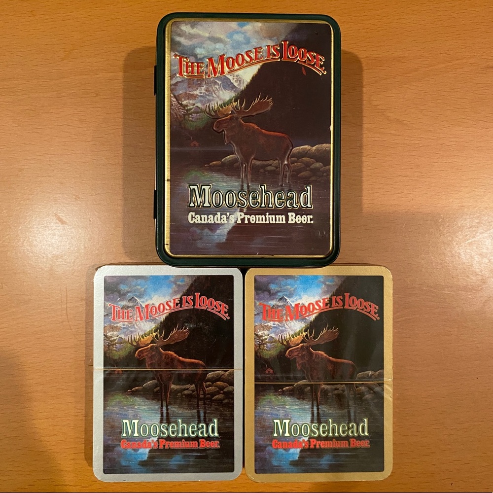 Moosehead beer playing cards